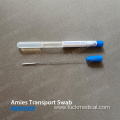 Transport Swab Tube Wooden Stick Cotton Tip CE